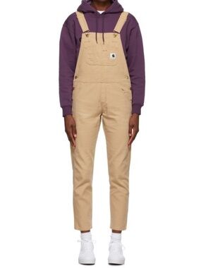 Carhartt Work In Progress Tan Cotton Overall Jumpsuit